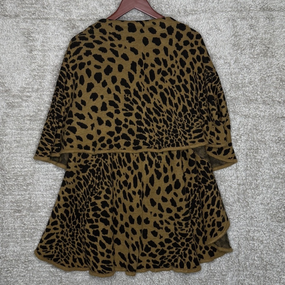 Janice Apparel Women OS Open Longline No Close Cardigan Animal Print - Picture 3 of 7